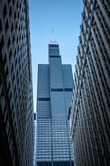 Obraz premium street views of city of chicago illinois on sunny day