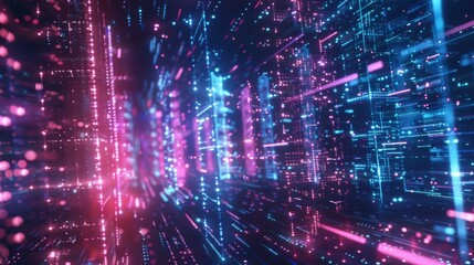 Naklejka premium Digital Holographic Bankruptcy Documents in Futuristic Financial Crisis Concept