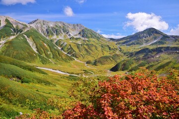 秋の立山連峰　ハイキング