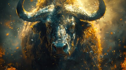 Portrait Minotaur Mythical Monster Fantasystock