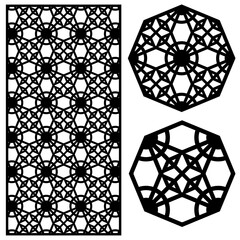 abstract laser cutting pattern for partition
