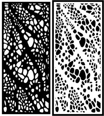 abstract laser cutting pattern for partition
