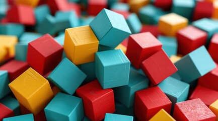 Obraz premium colorful wooden blocks