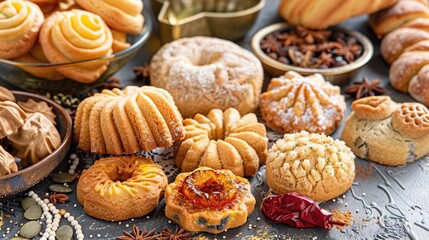 Fototapeta premium Assortment of Delicious Homemade Pastries