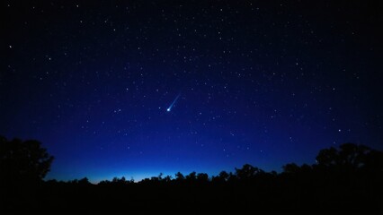 view of the night sky with a bright star in the middle of the sky