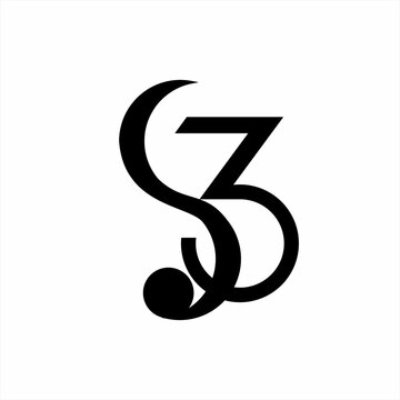 Simple unique abstract S3 logo design.