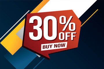 30% thirty percent off buy now poster banner graphic design icon logo sign symbol social media website coupon

