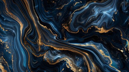 Obraz premium luxury blue and gold marble wallpaper