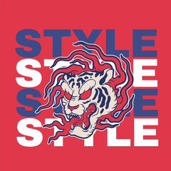 tiger head vector, tiger icon	
