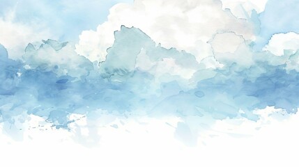 Abstract watercolor clouds background. Blue and white abstract watercolor background resembling clouds and a sky, ideal for nature-themed designs.