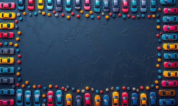 frame made of road traffic signs banner template for driving school.image