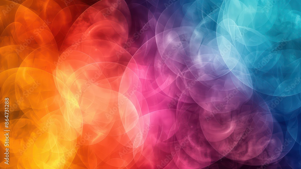 Aufkleber a colorful background with a lot of circles