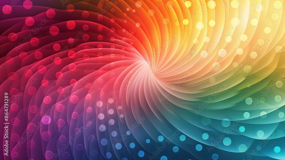 Poster A colorful swirl of dots and lines