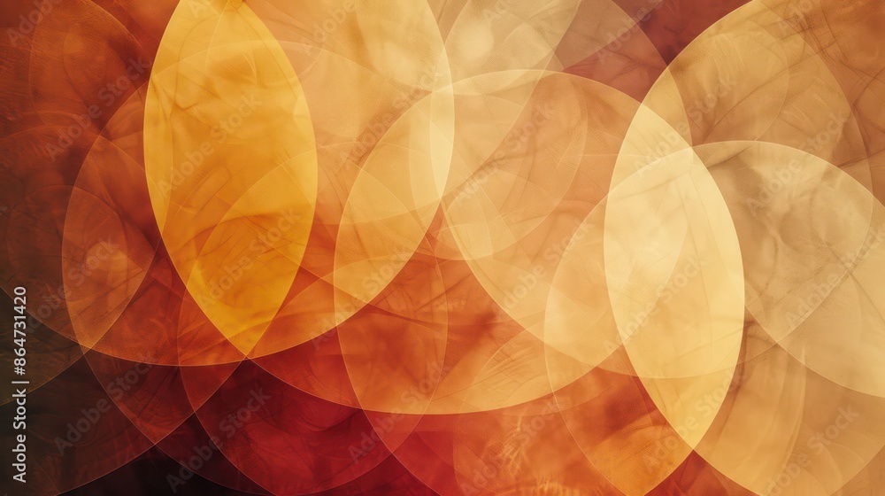 Poster a colorful abstract painting with a lot of circles and swirls
