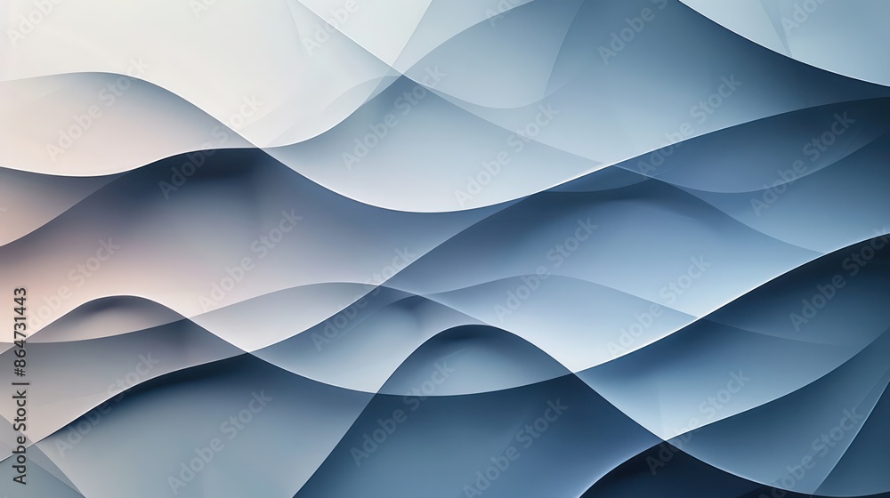 Poster the image is a blue and white wave pattern