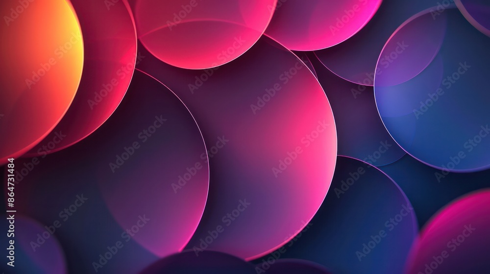 Poster A colorful background with many circles of different sizes