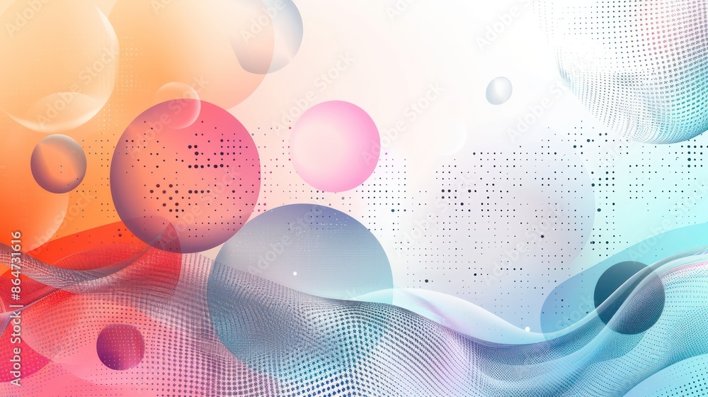 Poster a colorful background with many different colored circles