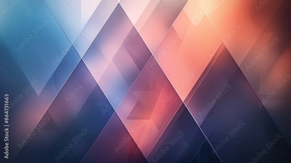 Poster A colorful abstract design with a blue and pink background