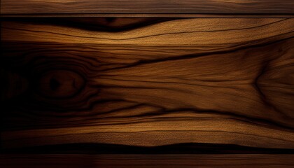 Fototapeta premium Dark Wood Grain Texture with Knot