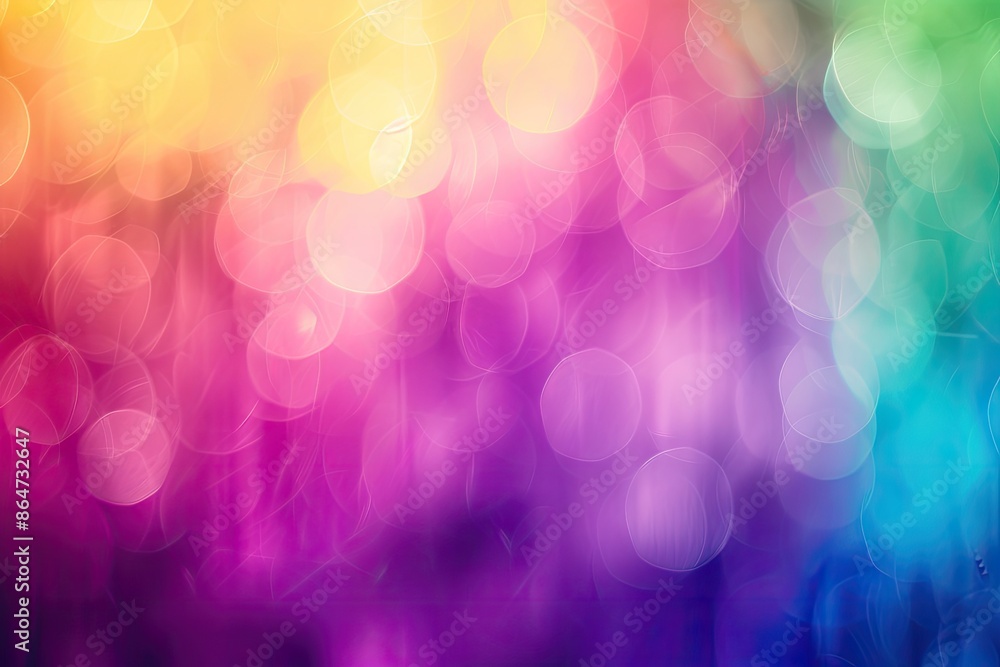 Poster abstract rainbow gradient background with blur and bokeh effects background
