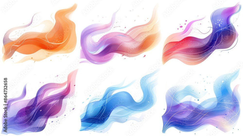 Poster a series of colorful, swirling lines that appear to be a type of fire