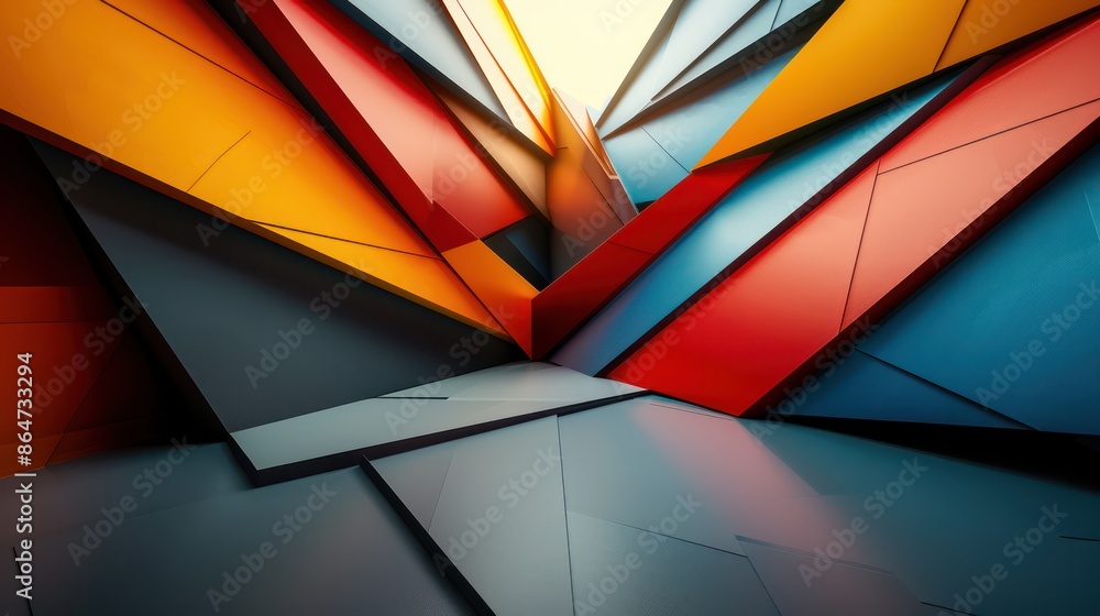 Poster a colorful wall with many different colored squares