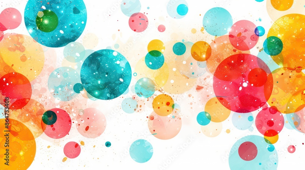 Poster a colorful background with many different colored circles