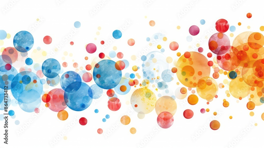 Poster a colorful background with many small circles of different colors