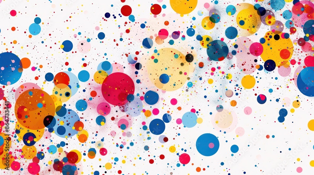Poster a colorful background with many small circles of different colors