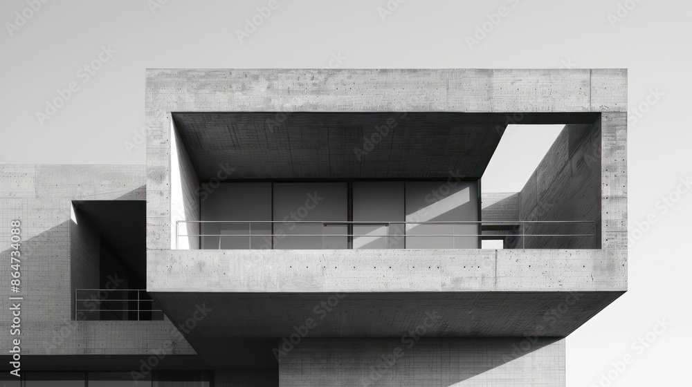 Poster A large building with a window on the side
