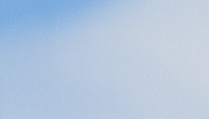Grainy white sky blue gradient background with blazing sky blue light and noise texture effect banner in the background