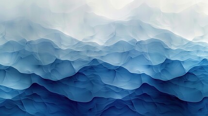 Obraz premium Abstract Blue Geometric Layers