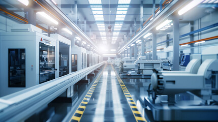 Obraz premium Machining center Located in a high-tech factory.