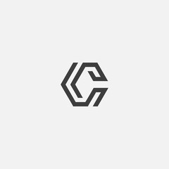 Abstract letter C logo. This logo icon incorporate with abstract shape in the creative way.