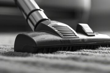 Vacuum Cleaner Isolated on White Background.  hose is ready for work. Household Cleaning Equipment.