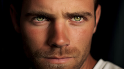 Obraz premium Male Face and Eyes Closeup