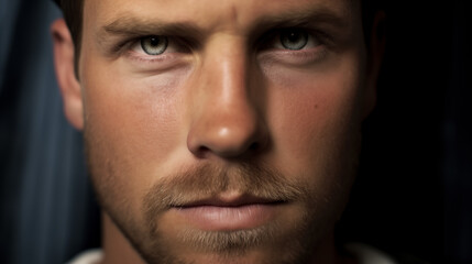 Obraz premium Male Face and Eyes Closeup