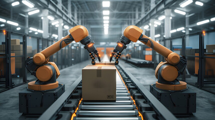 conveyor belt conveyor belt,Robot arm packaging products