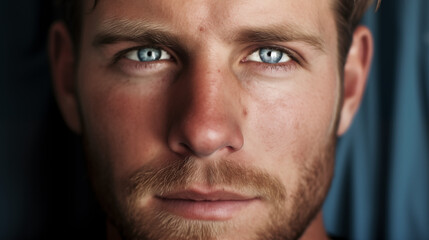 Male Face and Eyes Closeup