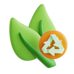 composting 3D illustration with isolated background