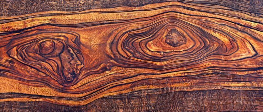 Panoramic close-up, high detail scan of rosewood material, Generative AI
