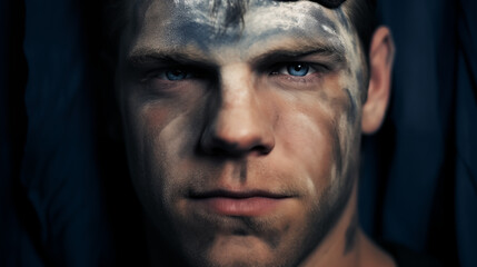 Obraz premium Male Face and Eyes Closeup