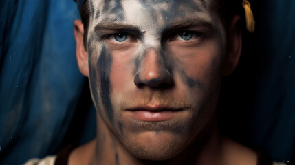 Fototapeta premium Male Face and Eyes Closeup