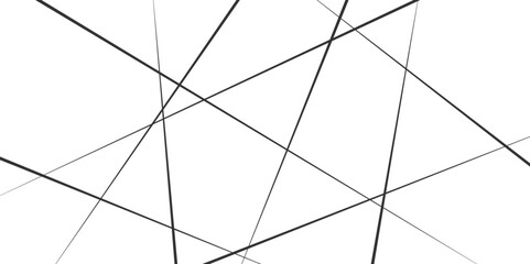 Fototapeta premium Rectangular pattern with random lines. Minimalistic chaotic background. Simple black and white vector illustration.