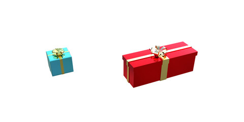 Realistic Colour gift box with golden ribbon bow 3d illustration.for birthday ,christmas
