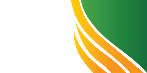 abstract background with dynamic green and yellow curve