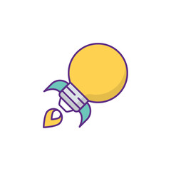 Rocket icon design with white background stock illustration