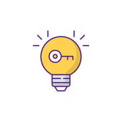 Key icon design with white background stock illustration