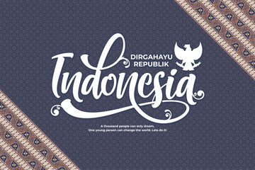 indonesia independence day batik background
