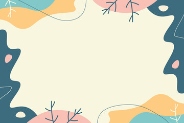 Abstract illustrative flat handraw vector element background template